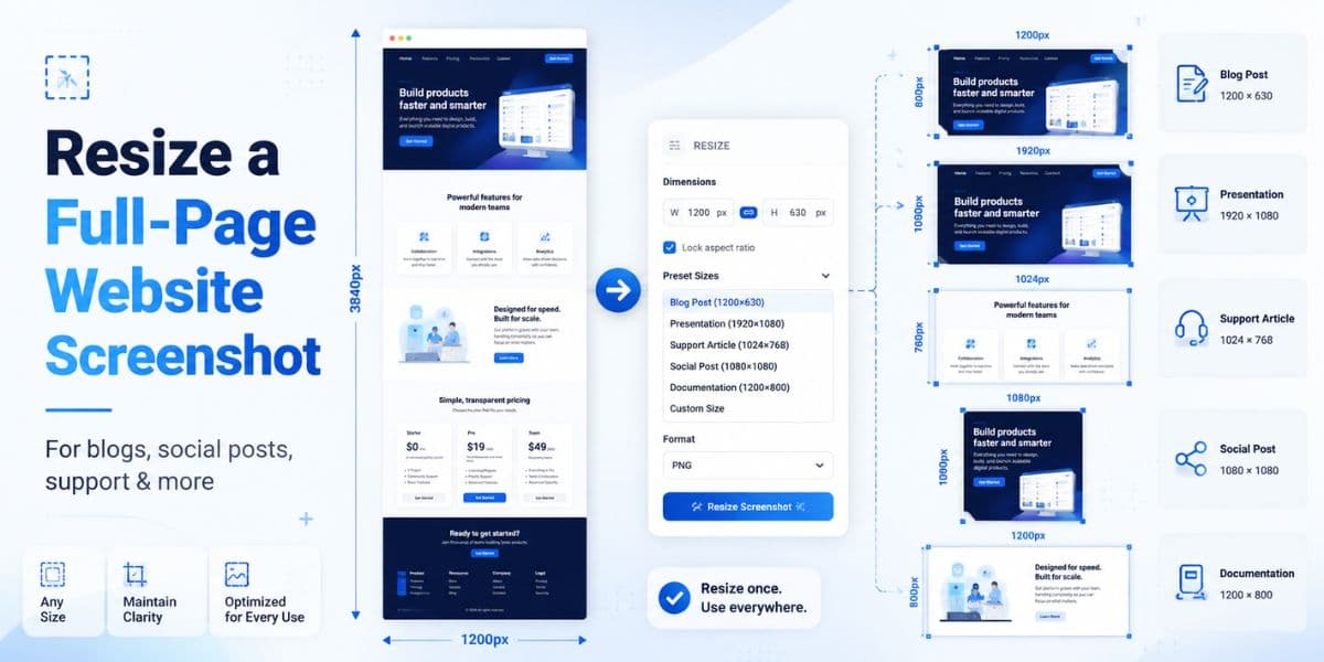 How to Resize a Full Page Screenshot for Any Use